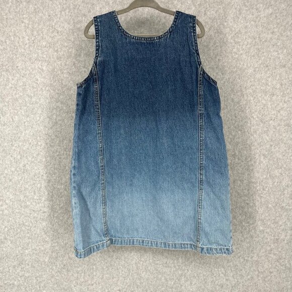 Expressions Toddler Girls VTG Denim Jumper Dress Size 5T Embroidered Floral 90s - Picture 5 of 13